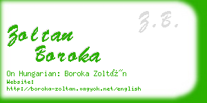 zoltan boroka business card